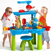 Lucky Doug 3-Tier Water Table for toddlers 1-3-5, Summer Water Play Outdoor Toys for Toddlers Girls and Boys Ages 2-6